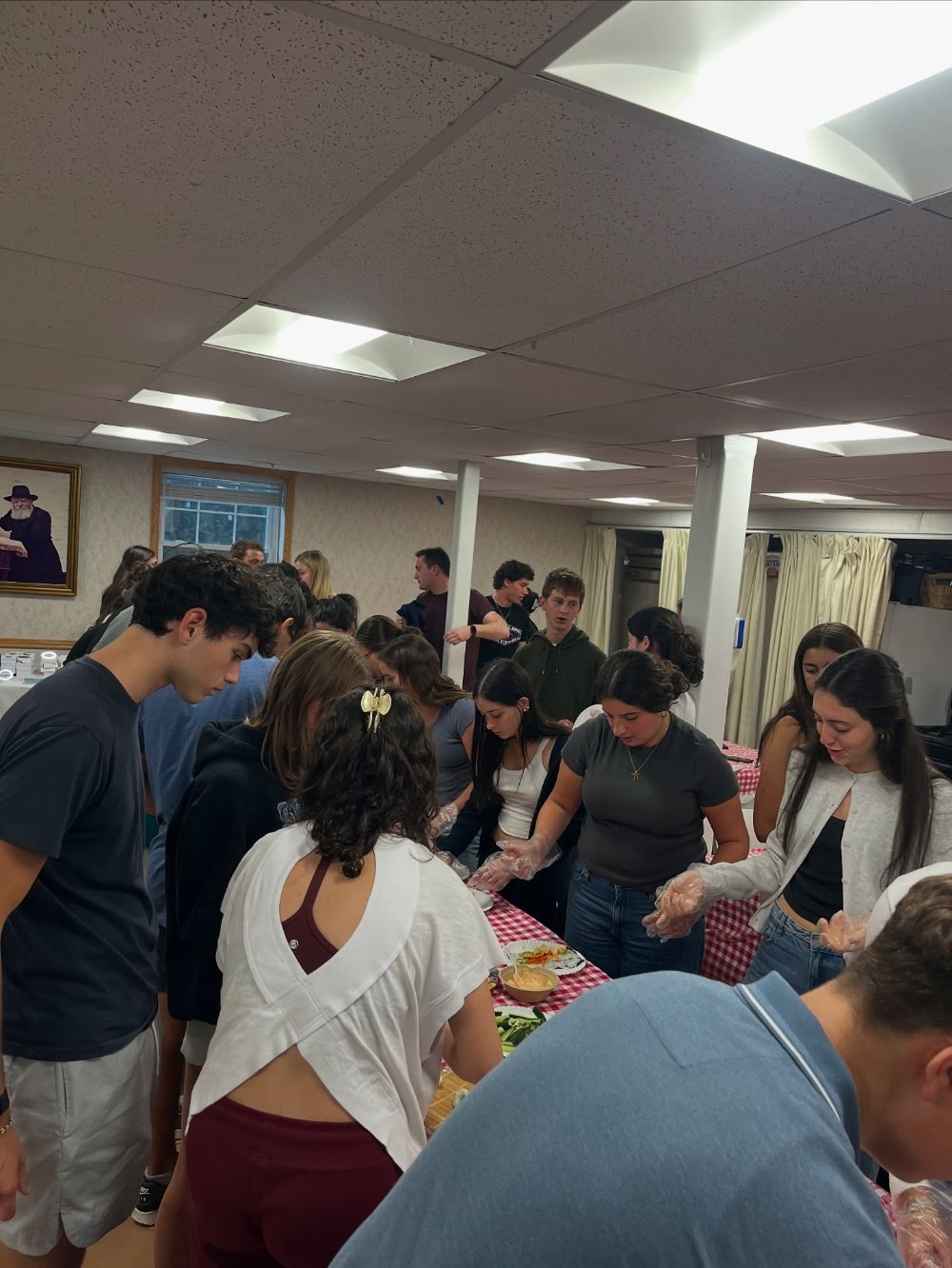 JHP Michigan students at a sushi making night at Chabad in Ann Arbor