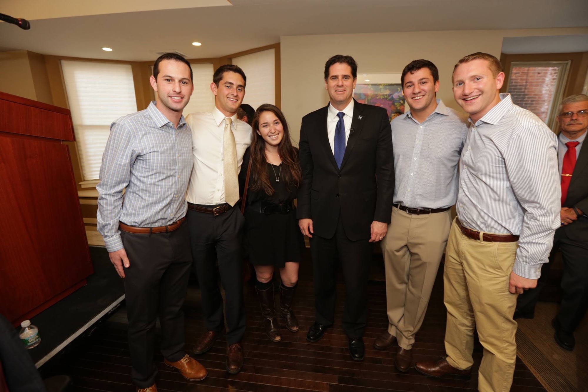 Ambassador Ron Dermer with JHP interns, 2016
